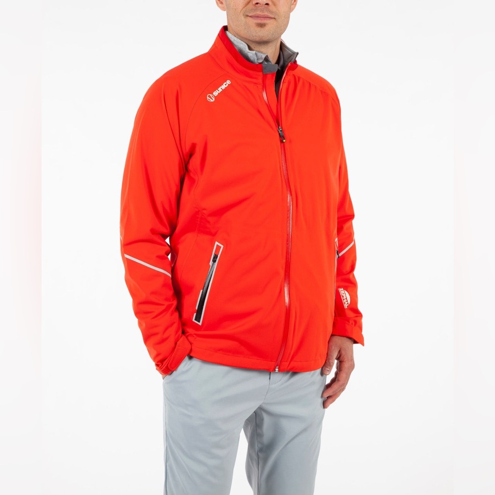Sunice Red Jay Zephal‎ Flextech Waterproof Ultra-Stretch Jacket Scarlet Flame M